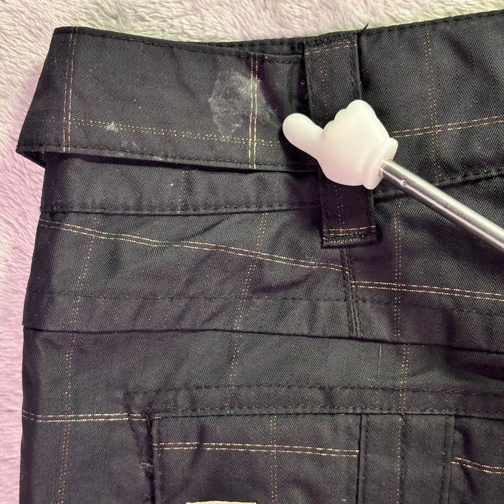 Roxy Women Snow Pants Large Black Pinstripe Utility Ski Snowboard 5K Waterproof - Picture 11 of 13